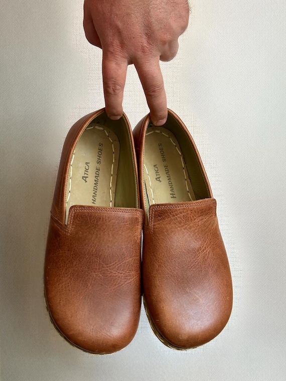 Womens Handmade Leather Grounding Shoes - Crazy Brown - Barefoot Earthing Sandals - Zero Drop Minimalist Footwear