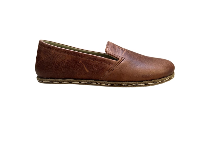 Handmade Grounding Shoes | Leather Shoes | Barefoot Shoes | Earthing Shoes for Women / Crazy Brown