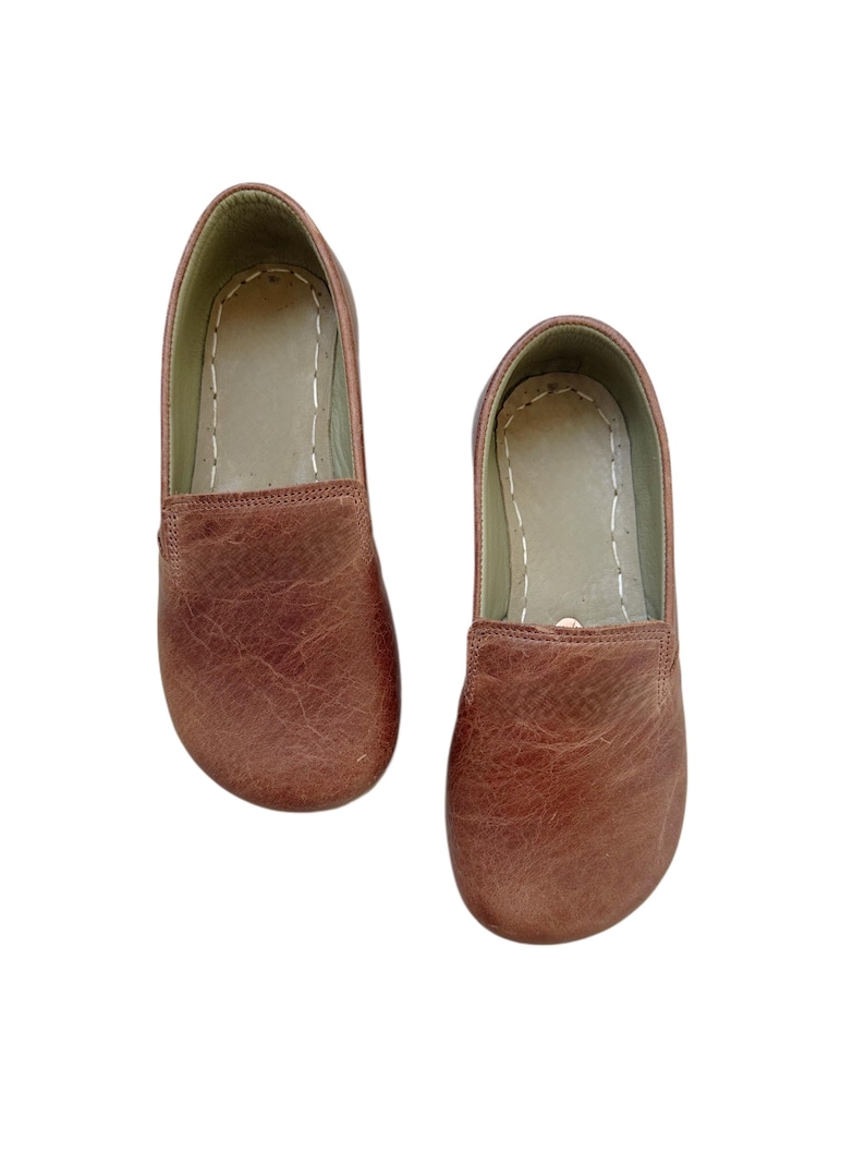 Handmade Grounding Shoes | Leather Shoes | Barefoot Shoes | Earthing Shoes for Women / Crazy Brown