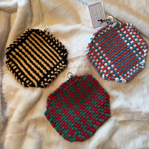 Handvävda åttkantiga vävda underlägg