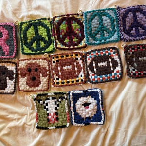 Handvävd stor Pro Loom 20 cm grytlapp/underlägg