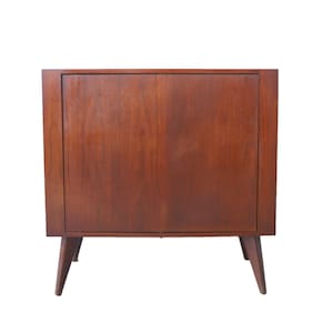 Vintage Mid Century Modern Swing Door Bar Cabinet