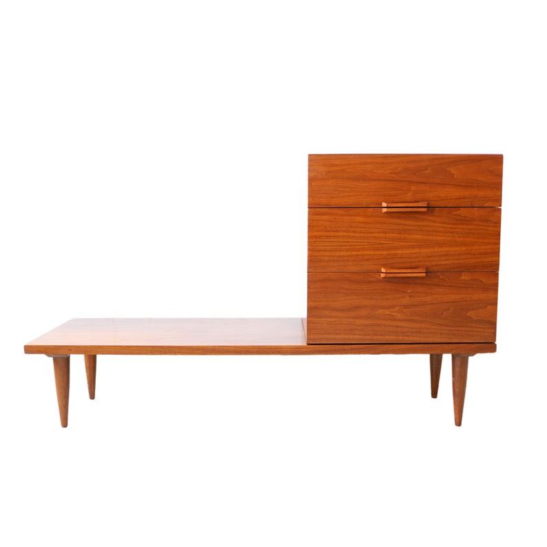 Vintage Mid Century Modern Storage Bench By Ramseur Etsy