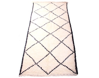 Large Vintage Moroccan Beni Ourain Rug