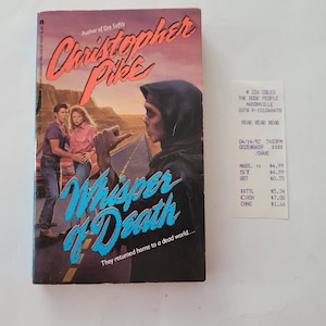 Whisper of Death Christopher Pike 1991 Archway Young Adult Paperback with Original Purchase Receipt