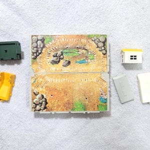 Micro Machines, Travel City, Rock Quarry, Vintage Toy Playset, Incomplete, Galoob, 1987
