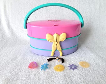 Polly Pocket, Hat Box, 1 Figure, 5 Skirts, Vintage Toy, Bluebird, 1995, Incomplete, Lights Work, PLEASE READ