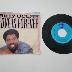 Billy Ocean Love is Forever / Dancefloor Vintage 45 LP 7 Inch Single Vinyl Record Zomba Productions 1986
