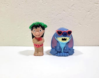 Lilo & Stitch, McDonald’s Play-Doh, 2 Vintage Toy Figures, Cake Toppers, 2004