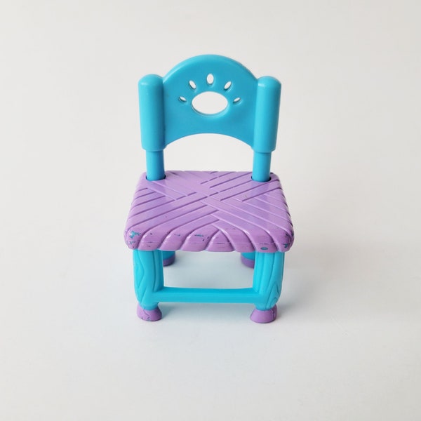 Dora the Explorer, Blue & Purple Toy Chair, From Talking Dollhouse, Replacement Part, Viacom, 2003