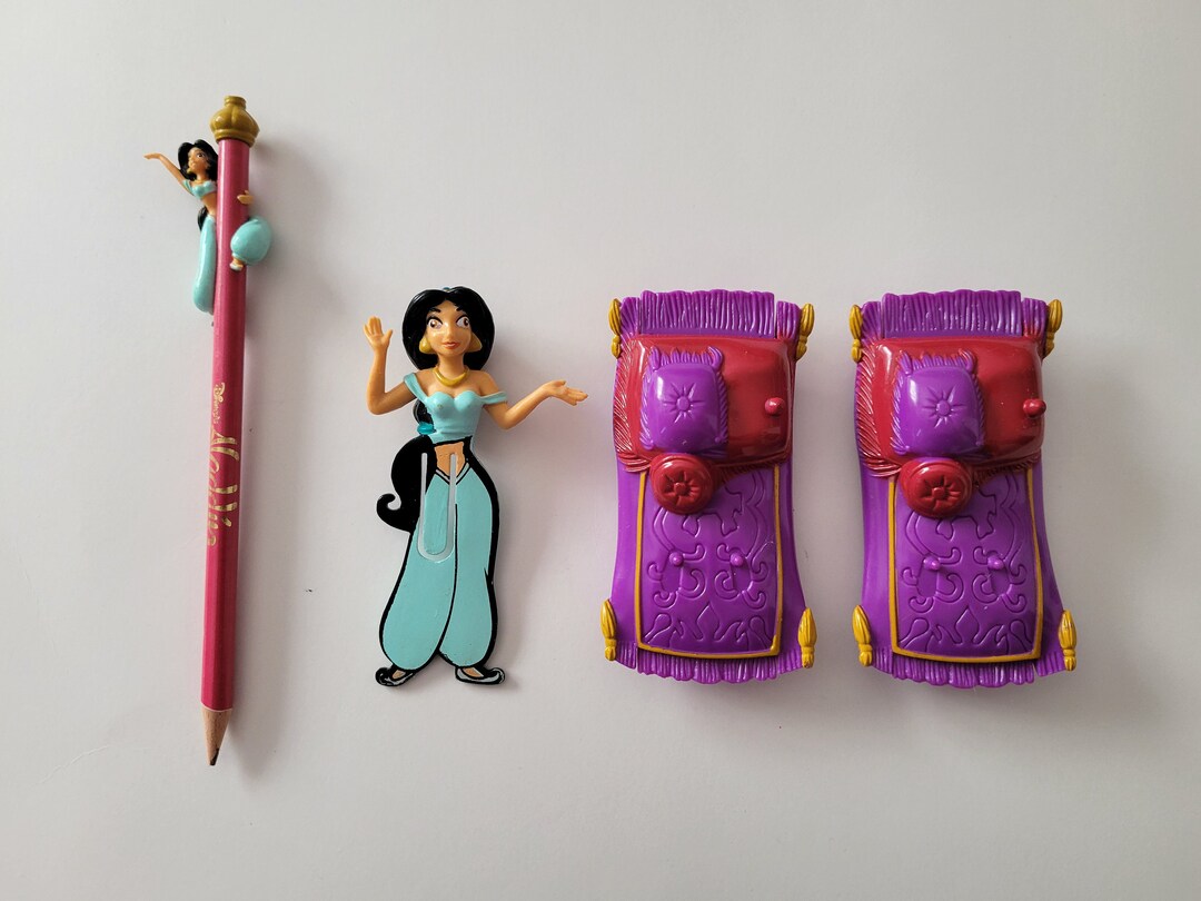 Disney’s Aladdin, Jasmine, Vintage Pencil, Bookmark, Burger King Toys ...
