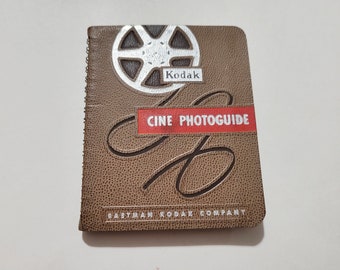 Kodak Cine Photoguide 16mm 8mm Vintage Camera Guide Pocket Book Eastman Kodak Company Second 1952 Printing