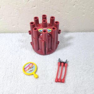 Micro Machines, Distributor Cap / Tune-Up Shop, Vintage Toy Playset, Incomplete, Galoob, 1989