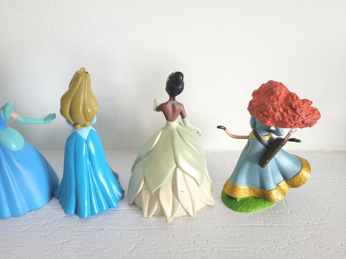 Lot de 5 figurines disney princess toy / cake toppers Etsy
