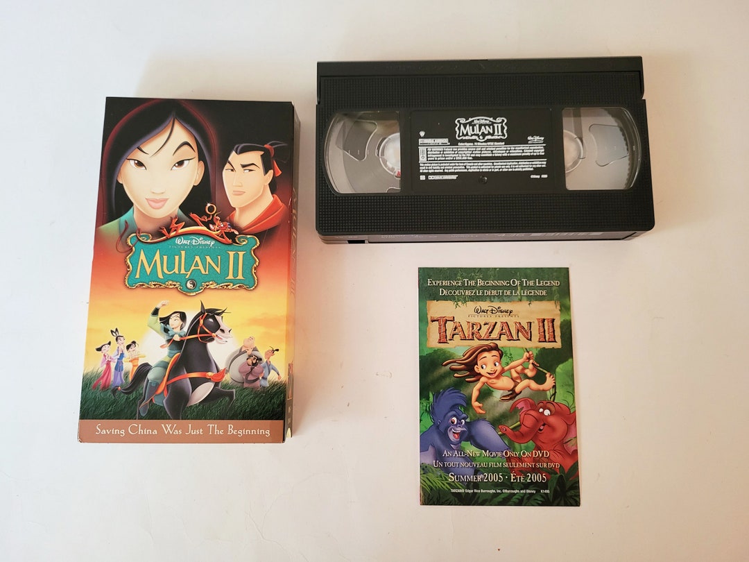 VHS Tape Disney Mulan 2 Cartoon Movie With Ad Booklet Tested / Works Etsy