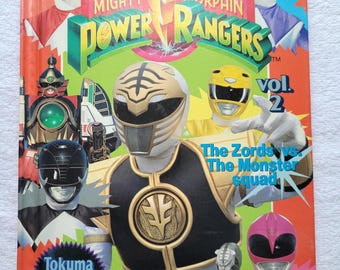 90's Mighty Morphin Power Rangers Megazord Flip up Book,original