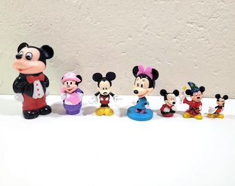 Mickey & Minnie Mouse, 7 Toy Figures, Cake Toppers