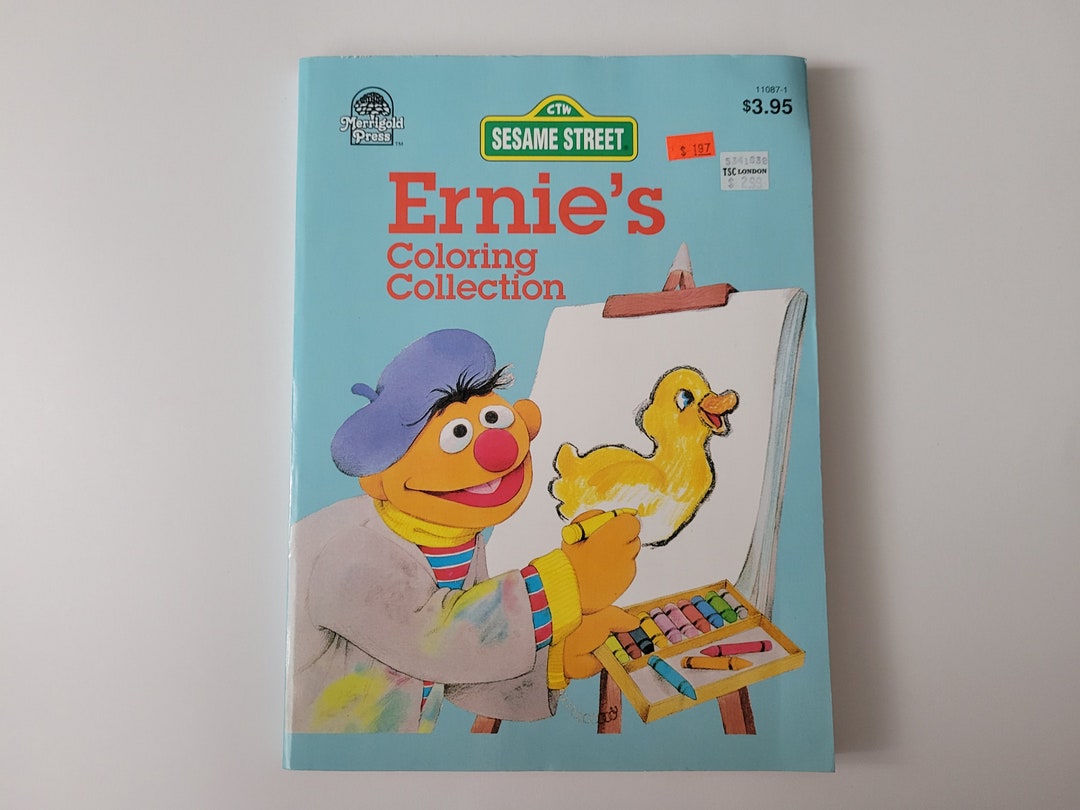 Ernies Coloring Collection Sesame Street Vintage Colouring Book ...