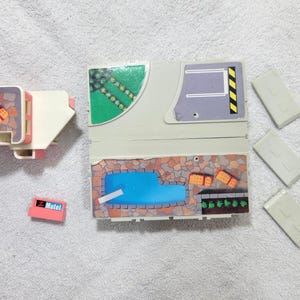 Micro Machines, Travel City, Motel, Vintage Toy Playset, Incomplete, Galoob, 1987