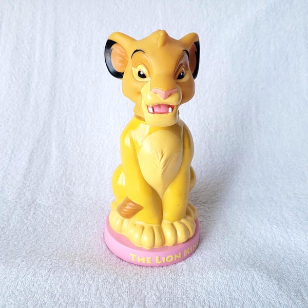 Disney, The Lion King, Simba, Vintage Bubble Bath Bottle, EMPTY, 1990s