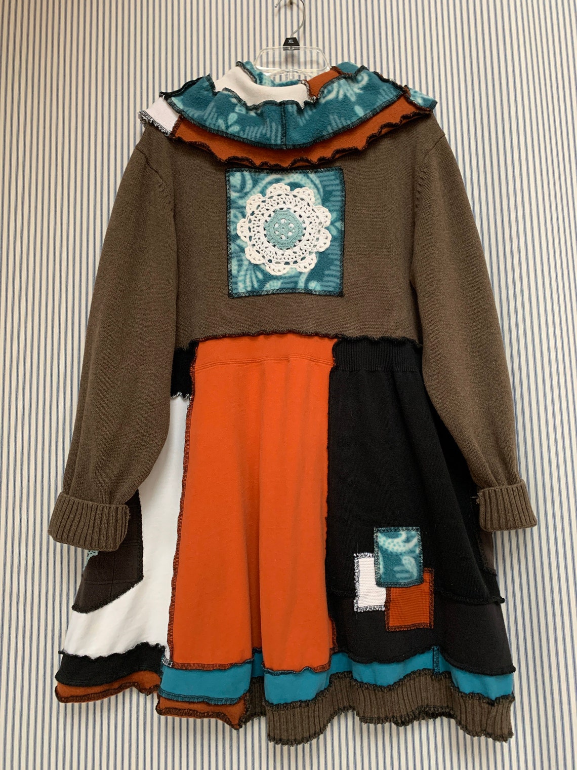 Upcycled Refashioned Patchwork Cotton Sweater Dress or Tunic | Etsy