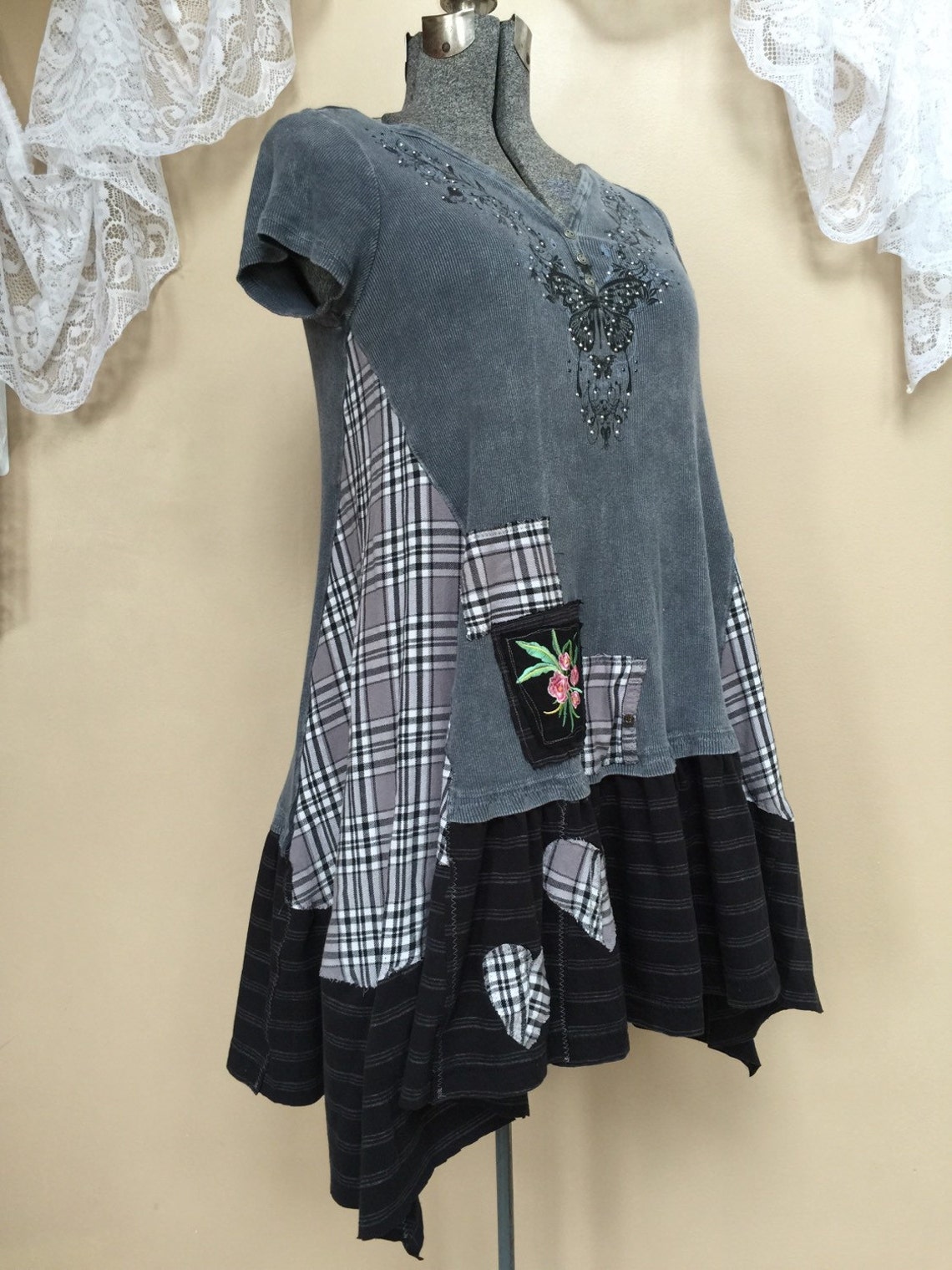 Medium Altered Clothing Upcycled Wearable Art Junk Gypsy Etsy