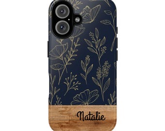 Personalized Floral Phone Case: Botanical Tough Protection