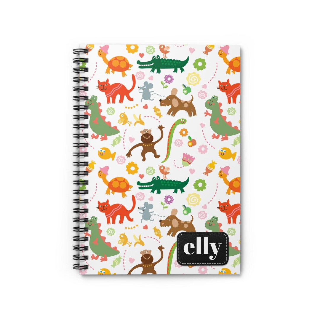 Jungle Animals Spiral Notebook | Personalized Ruled Journal - Etsy