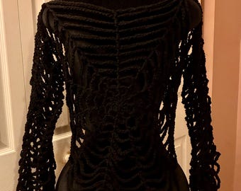 Hand Crocheted Spider Web Top