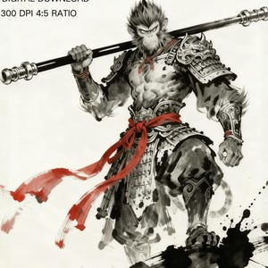 Wukong Strike Ink Art Digital Download Print