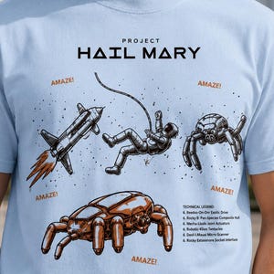 Project Hail Mary-tröja, Rocky och Ryland Grace Grace Grace-tröja, science fiction-bokfan-gåva, rymdutforskningströja, Andy Weir-bokälskare