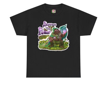 Summon Thy Power - Bear Mage DnD T-shirt Earth Magic
