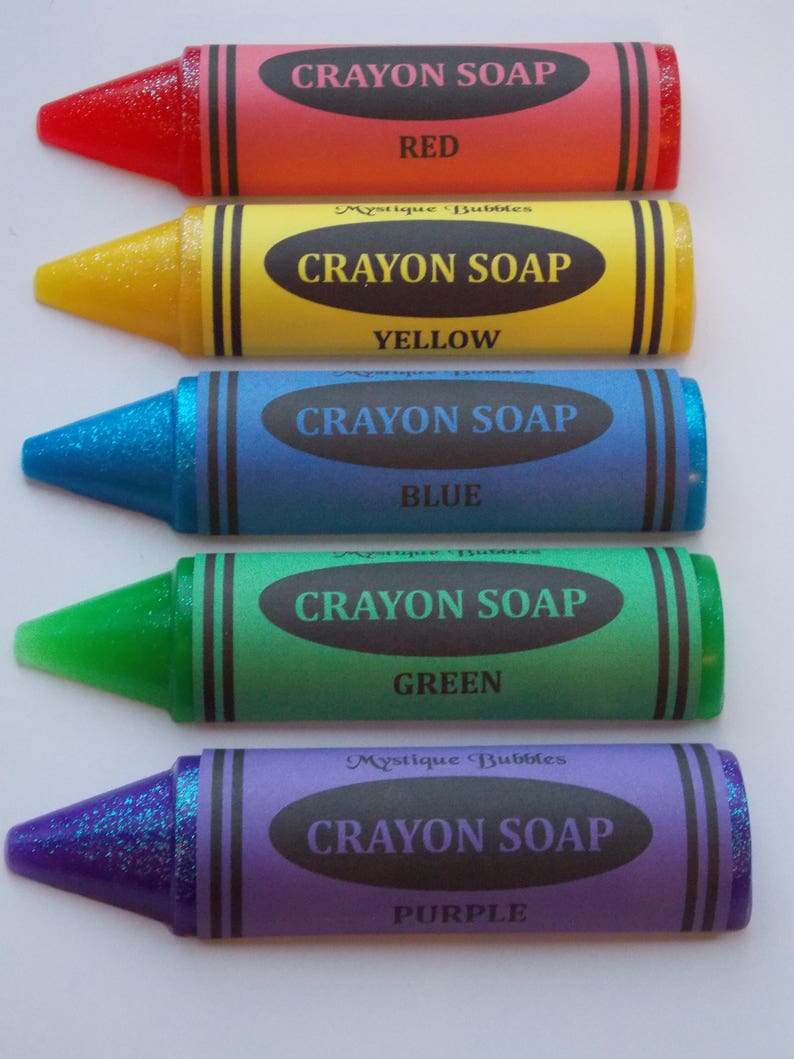 10 CRAYON SOAP Favors Crayon Birthday Crayola Party Etsy