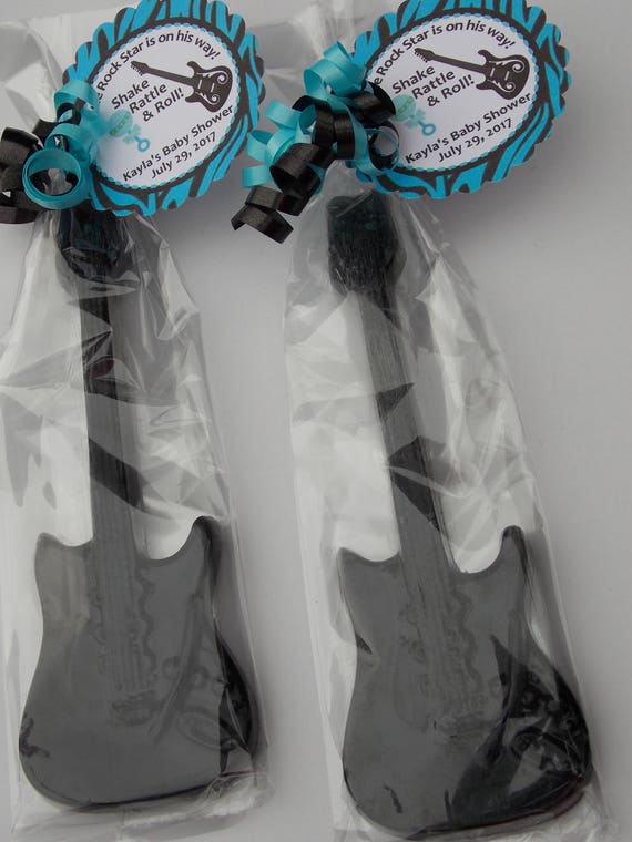 10 Guitar Soap Favors Rock Star Birthday Rock A Bye Baby Etsy
