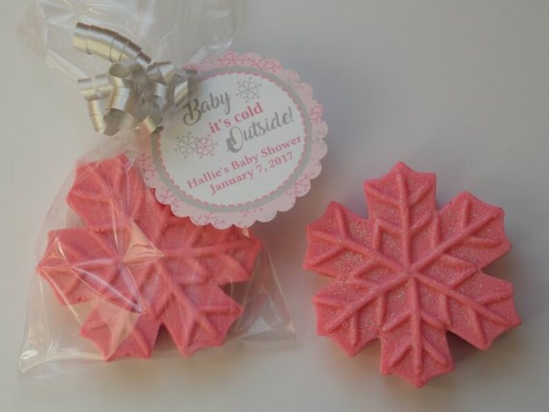 Winter Wedding Sprinkle Shower 35 SNOWFLAKE SOAP Favors Christmas Party Christmas Soap Snowflake Baby Shower Oh Baby Shower Favor