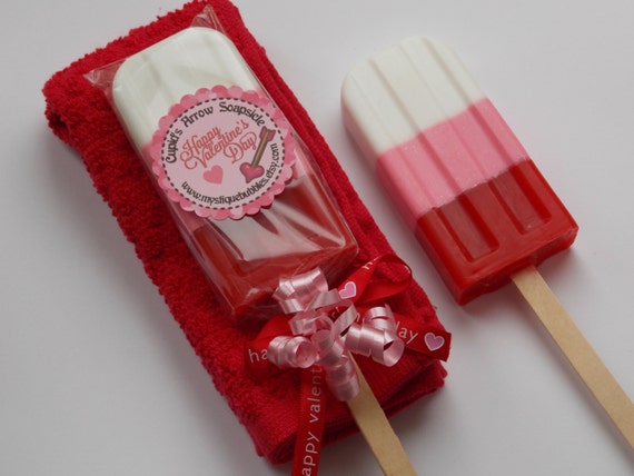1 CUPID'S ARROW SOAPSICLE - Valentine Soap Popsicle, Valentine Soap Gift, Valentine Teacher Gift, Valentine Classroom Party Favors Il_570xn