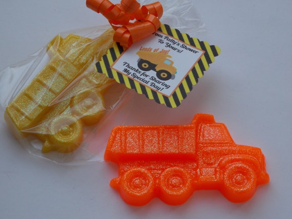 10 DUMP TRUCK SOAPS {Favors} - Road Work, Transportation, Under Construction, Construction Dump Truck, Birthday, Baby Shower, Wedding Il_570xn