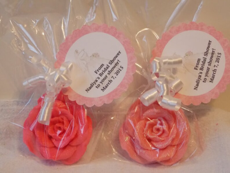 10 ROSE SOAP FAVORS Rose Bridal Shower Favor Soap Rose Etsy