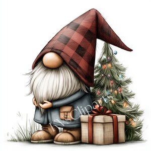 Bundle de cliparts nain de Noël, nain de vacances d'hiver JPEG 28 ...