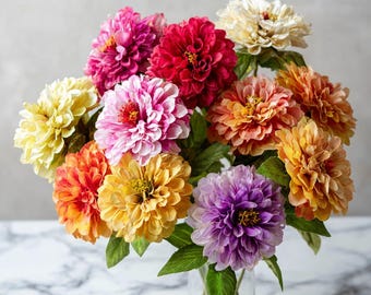 Giant Dahlia Flowered Zinnia 100 Seeds | Large, Vibrant Blooms for Cutting Gardens