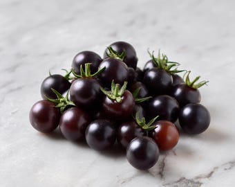 Black Cherry Tomato 20 Seeds | Heirloom Dark Purple-Black Cherry Tomatoes
