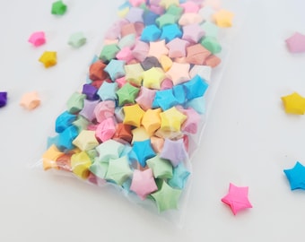 150 Origami Paper Stars, Assorted Colors Available