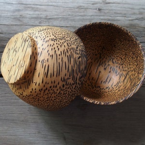 4 inches Palm Wood Set of 2 Special Quality Sauce Bowl Rice Bowl Soup Bowl Medium Size Japanese Style