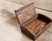 Sustained Palm Wooden Box Business Card Namecard Jewelry Multi Purpose Keeper Holder Natural Color Unusual Boxes