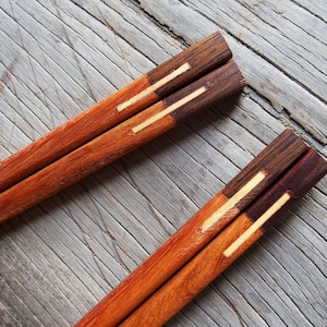 2 Pairs Wooden Chopstick Unique Design High Quality Handmade Wood Chopsticks Eco Friendly