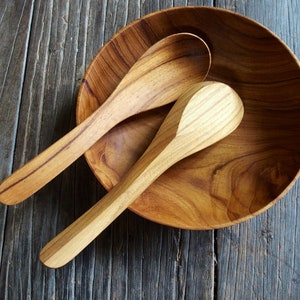 Wooden Spoon 6.5 Inches Teak Wood, Soup Spoon Best Hardcraft Quality Reusable Dinner Meal Size Light Weight Minimal Style Wood Spoon