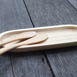 Wooden Tray, Natural Wood Tray, Accessory Wood Tray, Minimal Wood Tray, Minimal Wood Decor Pen Stationary Tray Wood Oval Tray image 5