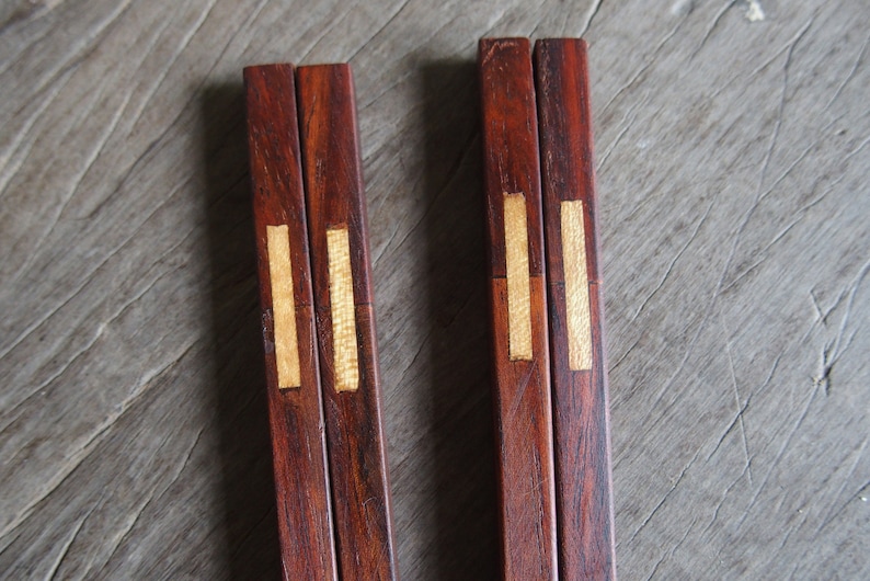2 Pairs Wooden Chopstick Unique Design High Quality Handmade Wood Chopsticks Eco Friendly
