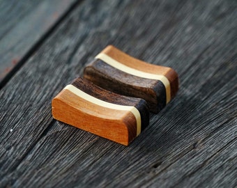 Two Pieces Chopstick Rest Plain Wood Smooth Light Weight Natural Colour Chopstickrest Dinner Table Serving Decoration