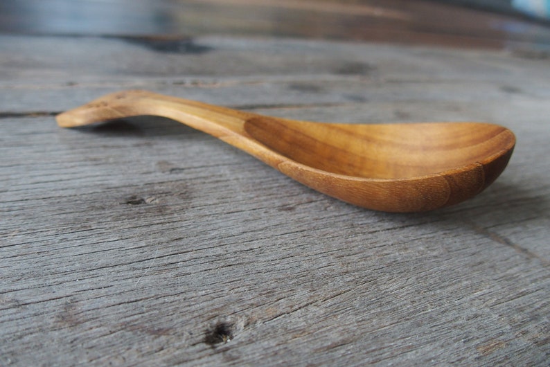 Cat Design Wooden Cutlery, Cat Design Spoon, Cat Lover Gift, Wooden Spoon, Wooden Soup Spoon, Kawai Neko Gift, Woode Kitty Spoon, Teak Wood image 5